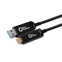 Microconnect MC-USB3.2CA20OP cable USB USB 3.2 Gen 2 (3.1 Gen 2) 20 m USB A USB C Negro - Nuevo