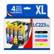 123CONSOMMABLES - Pack Compatible Brother Lc-223 pour Brother MFC J4620DW DCP J562DW MFC J480DW MFC J4625DW MFC J5720DW MFC J680DW DCP J4120DW MFC 