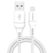 imoshion ?Câble Lightning vers USB - Non MFi - Textile tressé - 0,25 mètre - Blanc