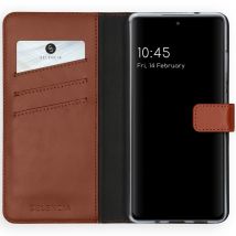 Selencia G78037736105 coque de protection pour téléphones portables 16,5 cm (6.5 ) Folio porte carte Marron Samsung Galaxy S20 FE