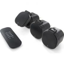 CHACON Juego de 3 mini tomas de corriente de exterior On/Off - 2300W - FR + Mando a distancia - Nuevo