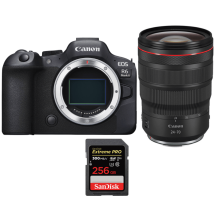 Fotocamera mirrorless Canon EOS R6 Mark II + RF 24-70mm f/2.8 L IS USM + 1 SanDisk 256GB Extreme PRO UHS-II + Ebook 20 consigli per foto che 