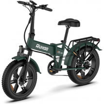 Bicicleta eléctrica plegable Ruitoo E20PRO con batería de 48 V y 13 Ah, 7 velocidades - Verde - Nuevo