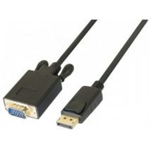 Uniformatic 12682 cable de vídeo y adaptador 2 m VGA (D-Sub) DisplayPort Negro - Nuevo