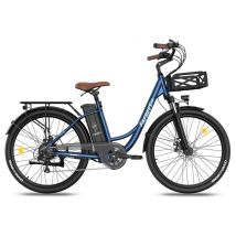 Vélo électrique FAFREES F26 Lasting - Moteur 250W Batterie 36V20.3Ah Assisted Autonomie 160KM Frein à Disque Mécanique - Bleu