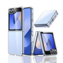 EVETANE Coque Samsung Galaxy Z Flip 7 fe Anti-Chocs avec Bords Renforcés en silicone Transparente