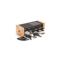 Appareil à raclette Kitchen Chef KC.WOOD-LUX8 8 personnes 1200W Bambou/Noir/Inox