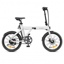 Bicicleta eléctrica urbana plegable ENGWE P20 de 250 W para desplazamientos diarios con sensor de par 36 V 9,6 Ah-Blanco - Nuevo