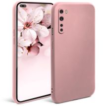 Funda de silicona Moozy Minimalist Series para OnePlus Nord, rosa beige - TPU fino y flexible acabado mate - Nuevo