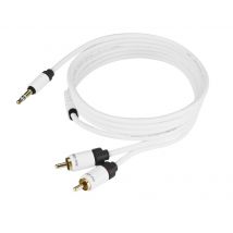 Real Cable 2x RCA M/3.5mm M, 1.5m câble audio 1,5 m 3,5mm 2 x RCA Blanc