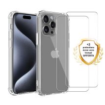 EVETANE iPhone 16 Pro Max Funda de silicona antichoque + Protector de pantalla 2 cristales - Nuevo