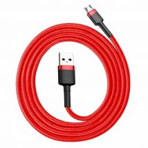 Baseus 6953156280328 câble de téléphone portable Noir, Rouge 1 m USB A Micro-USB B