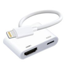 Adaptador Lightning a HDMI / USB-C Hembra Resolución 1080p Max excell Blanco - Nuevo