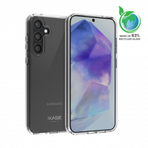 Coque hybride invisible fabriquée à 83 % de plastique recyclé pour Samsung Galaxy A55 5G 2024, transparente