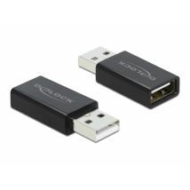 DeLOCK Adaptateur USB 2.0 Type-A mâle à Type-A femelle Bloqueur de données