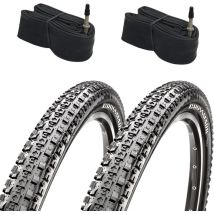 2 pneus VTT 29x2.10 Modèle : Maxxis Crossmark ETRTO : 52-622 + 2 chambres à air FV (Thin valve)