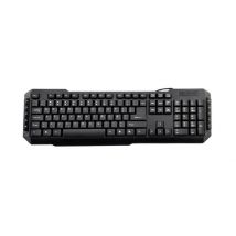 Tastiera multimediale 3GO Drile KBDRILE USB2 nero opaco, 105 tasti QWERTY spagnolo, 10 tasti multimediali, Plug & Play - Nuovo