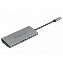 Mediacom MD-C316 base para portátil y replicador de puertos Acoplamiento USB 3.2 Gen 1 (3.1 Gen 1) Type-C Aluminio - Nuevo