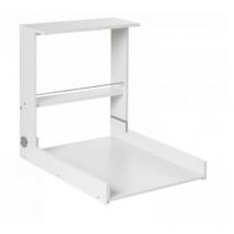 Table à Langer Murale Wicki de Geuther avec Matelas Blanc et Motifs Animaux