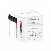 Adaptateur voyage USB A + USB C MUV Universel Blanc Skross
