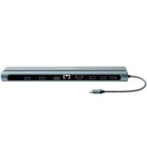 Canyon DS-90 USB 3.2 Gen 1 [3.1 1] Type-C Grigio (CANYON Type C Multiport Docking Station 14-in-1) [CNS-HDS90] - Nuovo