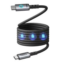 Iniu Leopard Cable PD magnético USB-C a USB-C 5 A 100W 1,2m Negro - Nuevo