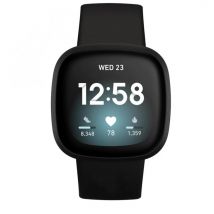 Bracelet de montre pour Fitbit Versa4/Fitbit Versa3/Fitbit Sense/Fitbit Sense2 Black M
