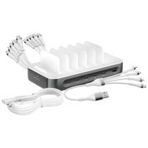 Stazione ricarica 100W Multiport 5 USB-C + USB con 6 cavi - Nuovo