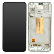 Écran Complet Officiel pour Samsung A54 5G Vitre Tactile et Châssis Blanc