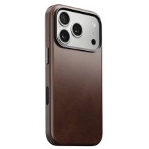 Coque pour iPhone 17 Pro MagSafe en Cuir Horween Traditional Antichocs Marron foncé