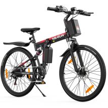 Bicicletta elettrica pieghevole VARUN M26-3 PRO, batteria da 48 V 7,8 Ah, sospensioni complete - rossa - Nuovo