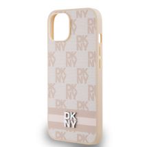 DKNY Funda para iPhone 14 Elegant con diseño de azulejos y rayas Rosa - Nuevo