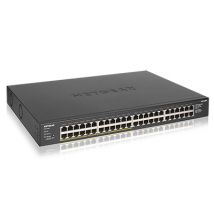 NETGEAR GS348PP Non-géré Gigabit Ethernet (10/100/1000) Connexion Ethernet, supportant l'alimentation via ce port (PoE) Noir