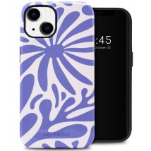 Selencia Coque arrière Vivid pour Apple iPhone 14 - Modern Bloom Sapphire Blue