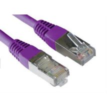 LOGON SSTP Cat5e cavo di rete Viola 0,15 m - Nuovo
