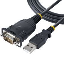 StarTech.com Adaptateur USB vers Série de 1m - Convertisseur DB9 Mâle vers USB - Adaptateur USB RS232, Prolific IC - Convertisseur RS232 vers USB pour