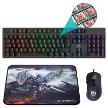 Hiditec Pack GK400 teclado Ratón incluido Gaming USB Negro - Nuevo