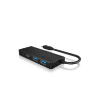 ICY BOX IB-HUB1423CR-C3 USB 3.2 Gen 1 (3.1 Gen 1) Type-C 5000 Mbit/s Negro - Nuevo