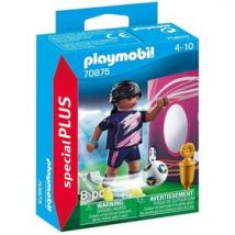 Playmobil 70875 Futbolista Con Muro De Gol - Nuevo