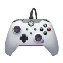 Mando con cable Pdp para Xbox y PC Blanco y morado - Nuevo