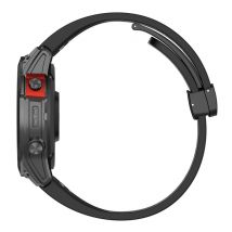 Bracelet en silicone 22 mm pour Garmin Epix Pro 47 mm/Fenix 7/Fenix 7 Pro Black