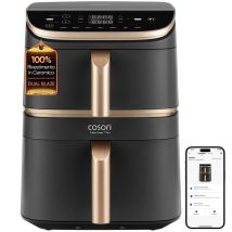 Cosori Turbo Tower Pro Smart Única 10,8 L Autónoma 2630 W Freidora de aire caliente Negra, Dorada - Nuevo
