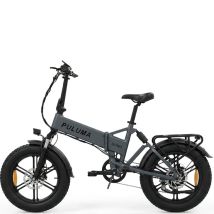 Bicicleta eléctrica plegable PULUMA EB-FM2.0, batería extraíble de 48 V y 15 Ah, doble suspensión - gris - Nuevo