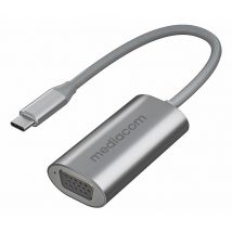 Mediacom MD-C307 hub de interfaz USB Tipo C Aluminio - Nuevo