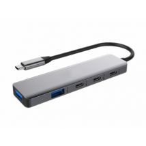 DLH DY-TU5200 hub e concentratore USB Type-C 10000 Mbit/s Grigio - Nuovo