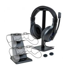 NACON PS4PACK1 écouteur/casque Avec fil Arceau Jouer Noir