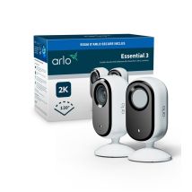 Arlo Essential Caméra de sécurité intérieure 3 2K, pack de 2