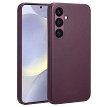 Accezz Coque arrière en cuir avec MagSafe pour Samsung Galaxy S24 Plus - Heath Purple