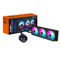 GIGABYTE AORUS WATERFORCE X II 360 Refroidisseur liquide pour processeur AIO - 3x ventilateurs ARGB de 120 mm, écran LCD en couleur, DAISY-CHAIN, 