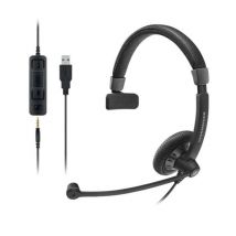 EPOS SC 45 USB MS single-sided wired headset with both 3.5 mm jack and USB connectivity